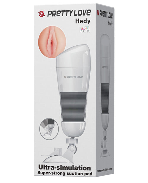 Pretty Love Hedy Suction Pad Stroker W/bullet - White