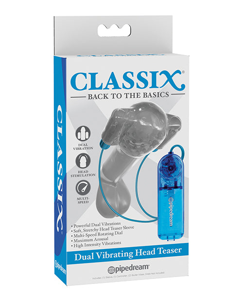 Classix Dual Vibrating Head Teaser | Blue 