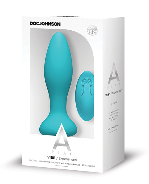 A Play Rechargeable Silicone Experienced Anal Plug W/remote | Teal