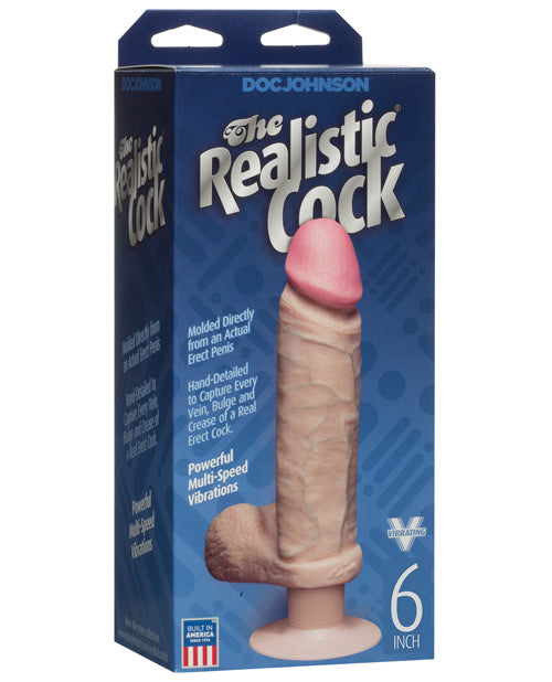 Vibrating Realistic Cock - Flesh