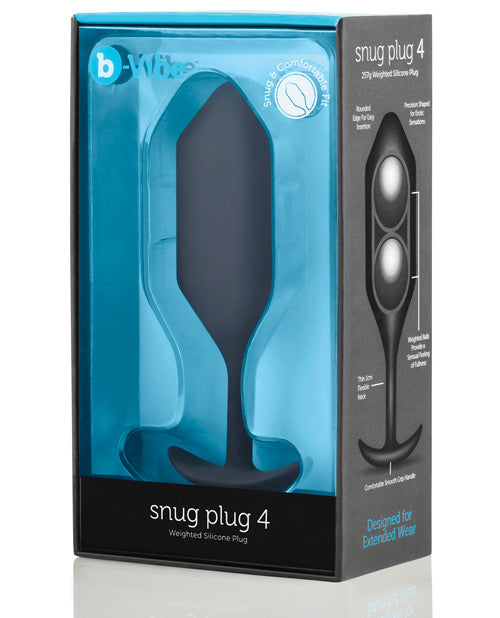 B-vibe Weighted Snug Plug 4 - Black