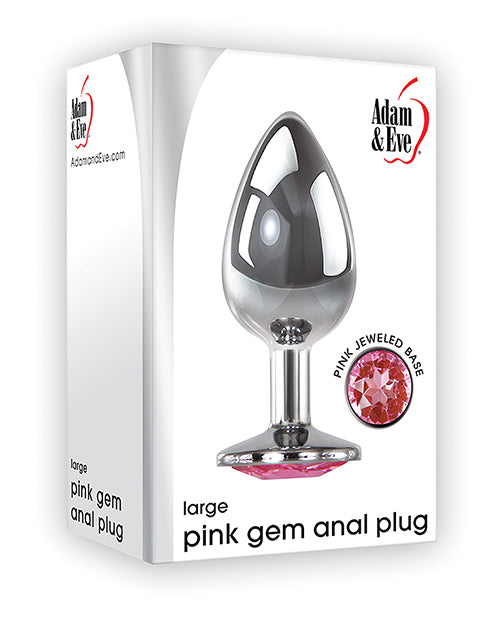Adam & Eve Pink Gem Aluminium Anal Plug -Large