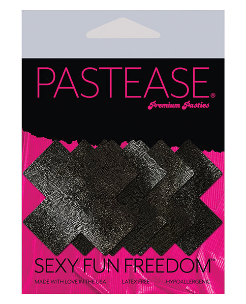 Pastease Petites Liquid Cross - Black O/s Pack Of 2 Pair