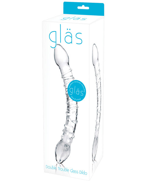 Glas Double Trouble Glass Dildo | Clear 