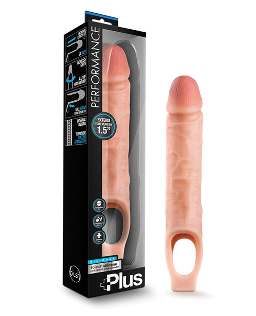 Blush Performance Plus Silicone Cock Sheath Penis Extender - Flesh
