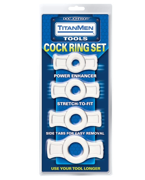 Titanmen Tools Cock Ring Set White 