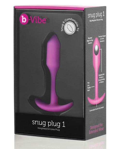 B-vibe Weighted Snug Plug 1 - Fuchsia