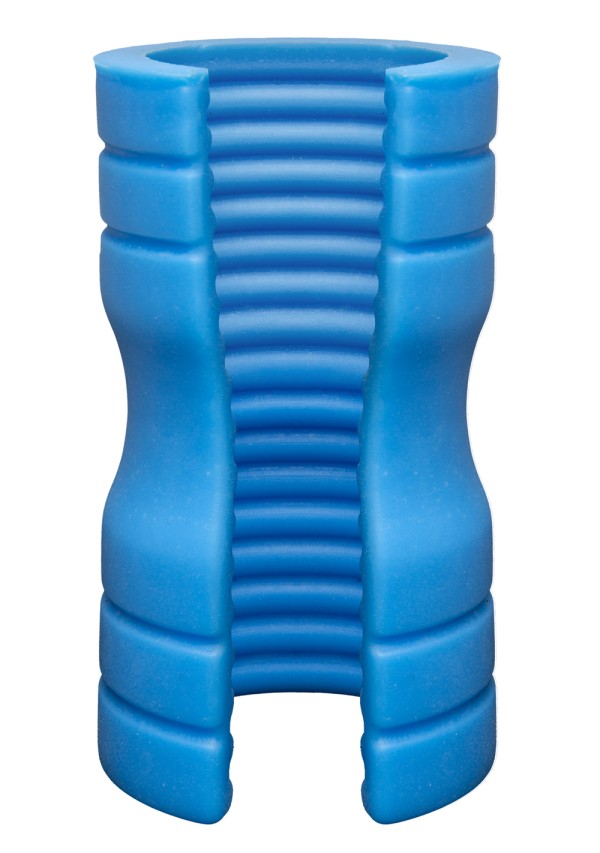 Optimale Truskyn Silicone Stroker Ribbed - Blue