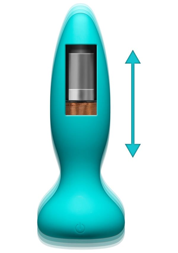 A Play Thrust Experienced Rechargeable Silicone Anal Plug W/remote | Teal