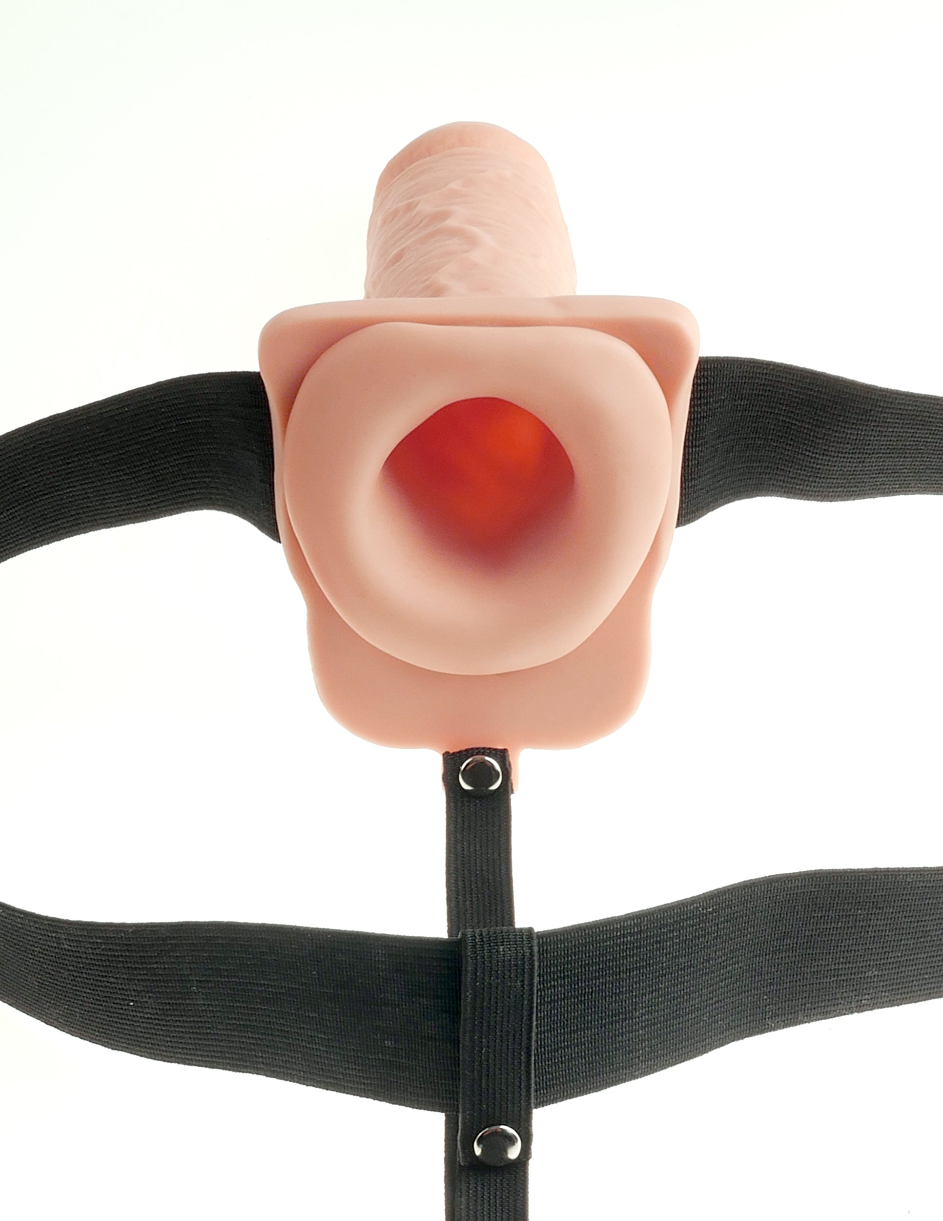 Fetish Fantasy Series 7" Hollow Rechargeable Strap On W/balls - Flesh
