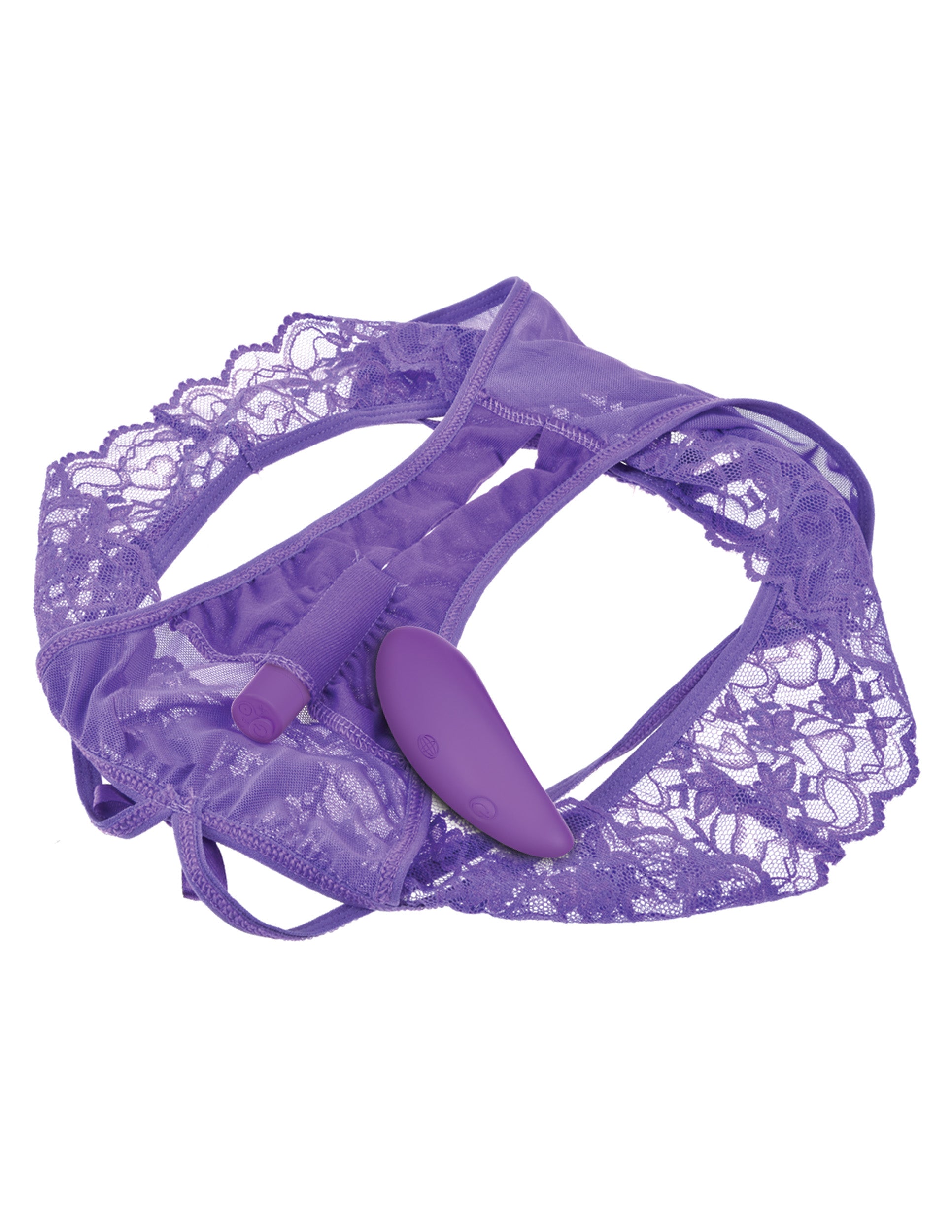 Fantasy For Her Crotchless Panty Thrill Her - Purple