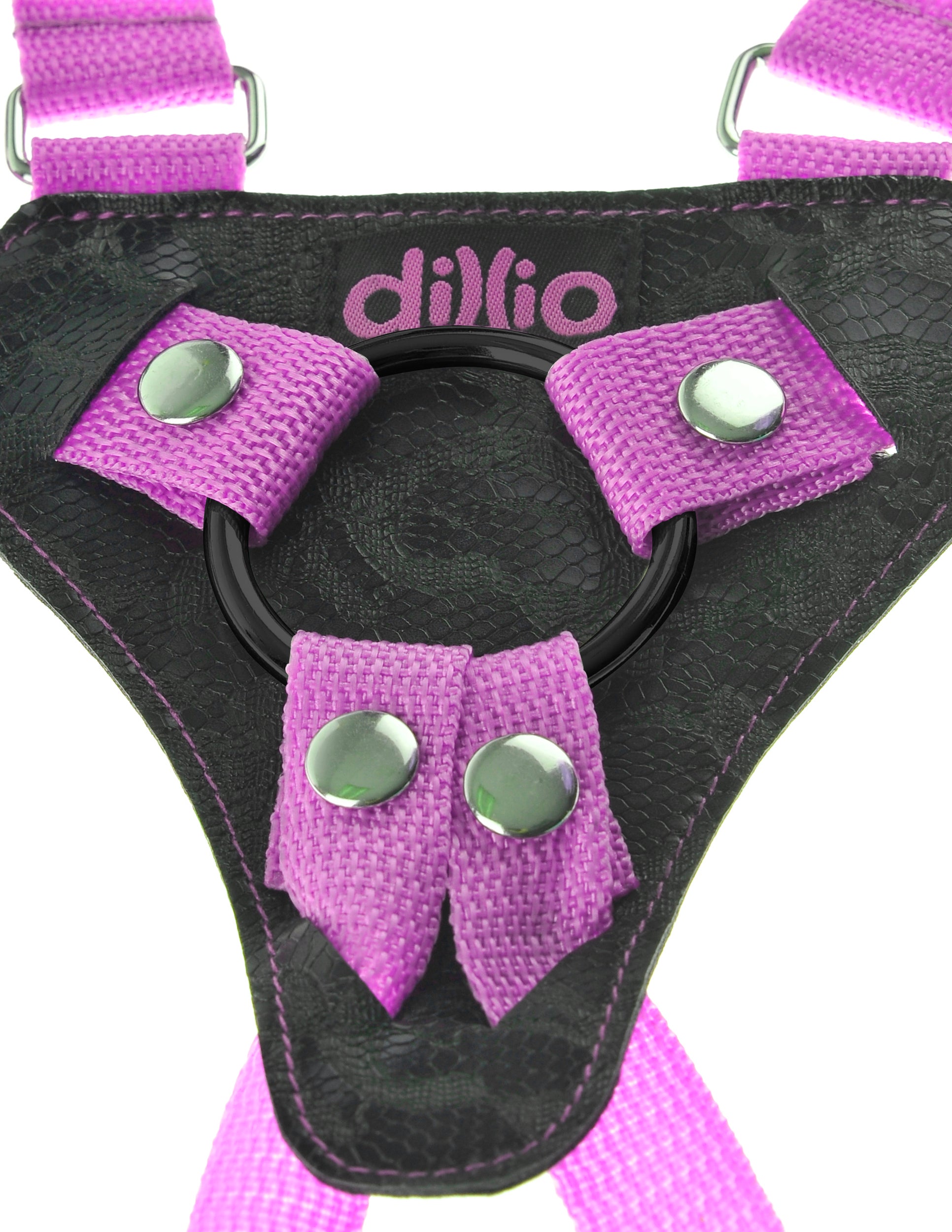 Dillio 7" Strap-on Suspender Harness Set - Pink