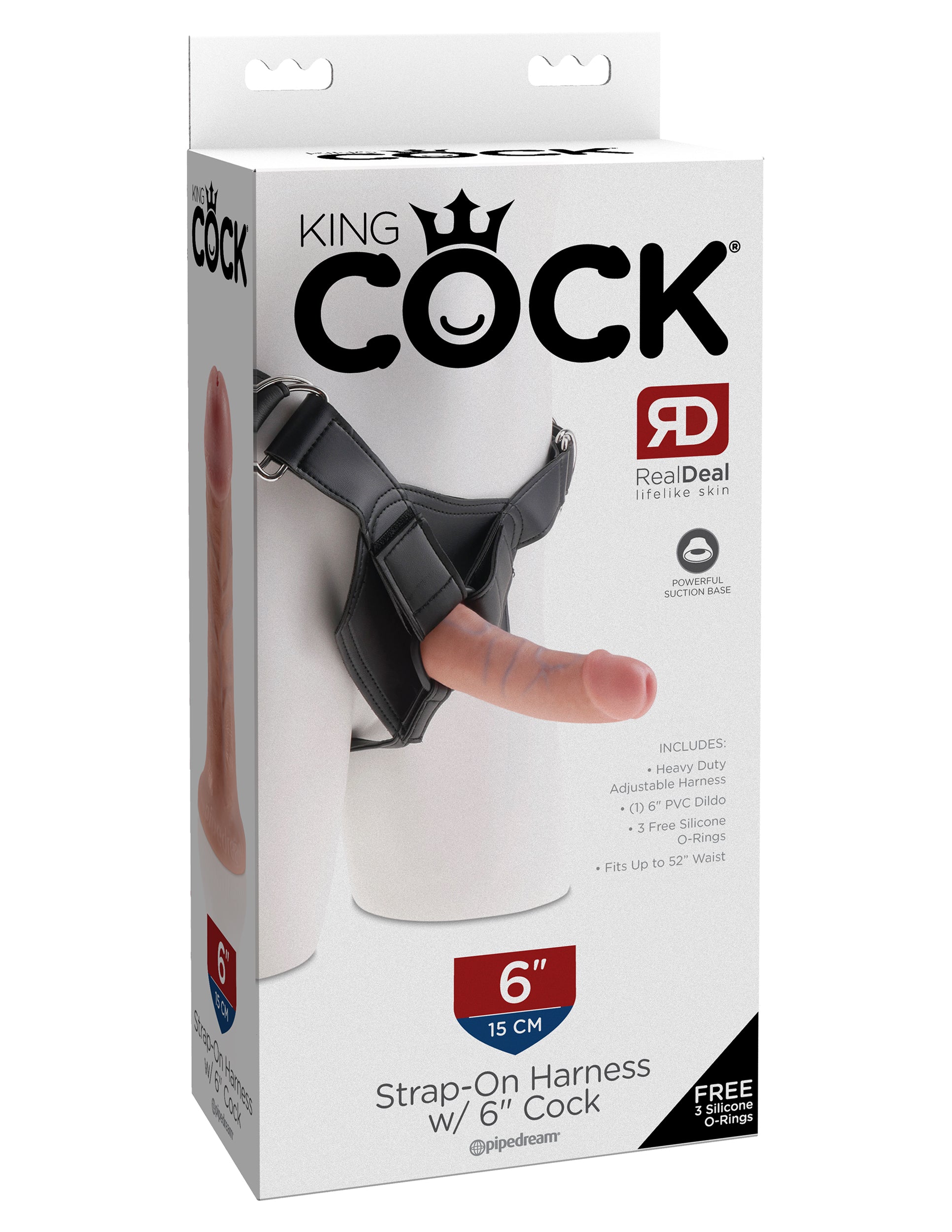 King Cock Strap On Harness w/ 6" Cock