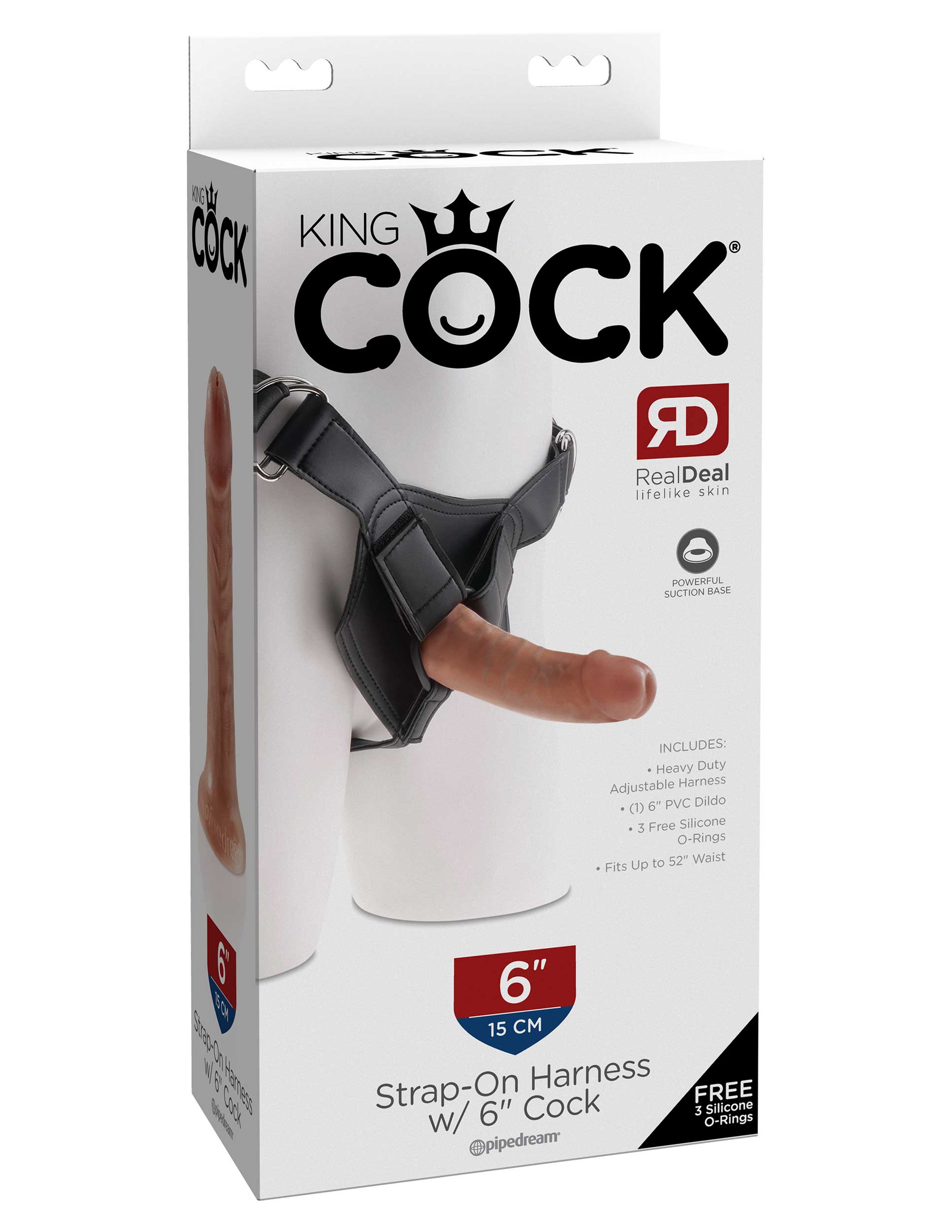 King Cock Strap On Harness w/ 6" Cock